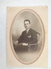 Fotografía antigua: BONITA FOTO DE ESTUDIO DE SEÑOR ELEGANTE, PRINCIPIOS DE SIGLO. DE RUBIO, CIUDAD REAL